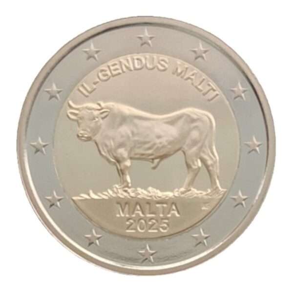 Malta 2025 2 euro proginė moneta - Jautis