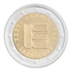 Estija 2025 2 euro proginė moneta - Pirmoji knyga Estijoje