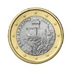 San Marinas 2022 1 euro nacionalinė moneta
