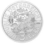 Austrija 2024 3 euro spalvota kolekcinė moneta - Geltonoji apvalioji raja