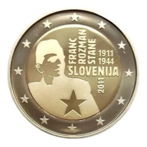 Slovėnija 2011 2 euro proginė moneta kapsulėje - Franco Rozman-Stane gimimo 100-metis (PROOF)