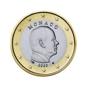 Monakas 2020 1 euro nacionalinė moneta