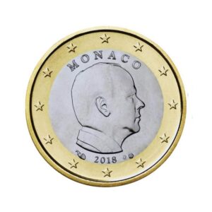 Monakas 2018 1 euro nacionalinė moneta