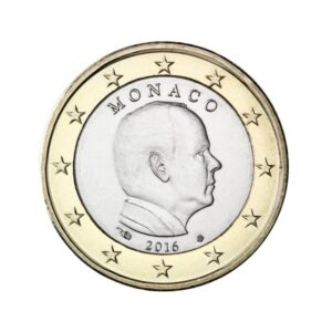 Monakas 2016 1 euro nacionalinė moneta