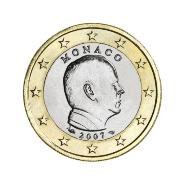Monakas 2007 1 euro nacionalinė moneta