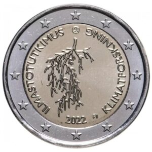 Suomija 2022 2 euro proginė moneta dėžutėje - Klimato kaita (PROOF)
