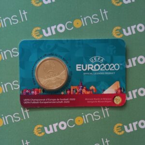 Belgija 2021 2,5 euro proginė moneta kortelėje su klaida - UEFA EURO2020 (BU)