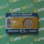 Nyderlandai 2005 5 euro kolekcinė sidabrinė moneta kortelėje - 60-osios išsivadavimo metinės (BU)