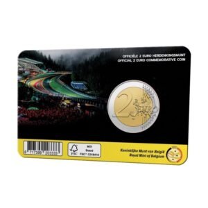 Belgium 2025 2 Euro Commemorative Coin in Card - Spa Racing Circuit (BU)
