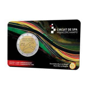 Belgija 2025 2 euro proginė moneta kortelėje - Spa lenktynių trasa (BU)