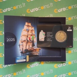 Italija 2025 2 euro proginė moneta kortelėje - Amerigo Vespucci (BU)