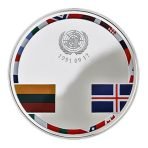 Lithuania 2016 20 euro silver colour coin Independence