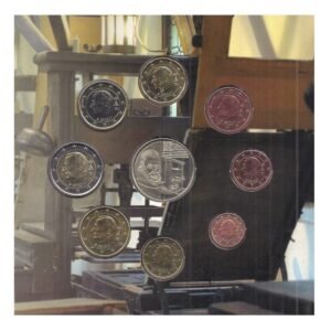 Belgija 2012 euro setas BU-800pxa Belgija 2012 BU euro monetų rinkinys Plantin-Moretus