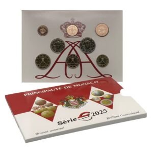 Monaco 2025 BU setas-800pxa Monakas 2025 BU euro monetų rinkinys