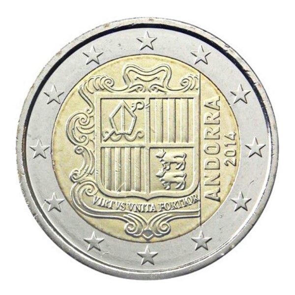 Andora 2014 2euro regular coin Andora 2014 2euro national regular coin