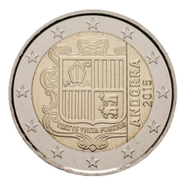 Andorra 2015 2euro national regular coin Andorra 2015 2euro national regular coin