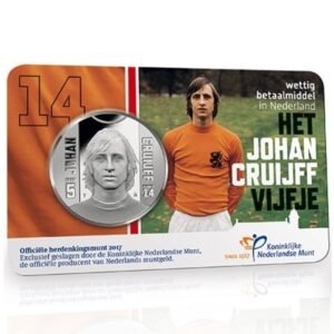 Netherlands 2017 5euro coin in coincard Johan Cruijf
