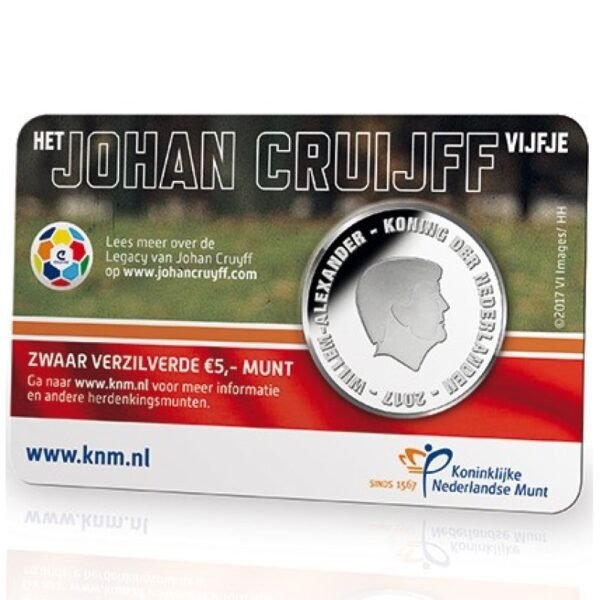 Netherlands 2017 5euro coincard-Johan Cruijf Netherlands 2017 5euro coin in coincard Johan Cruijf
