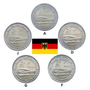 Germany 2026 2euro Bremen 5 mints (A, D, F. G, J)