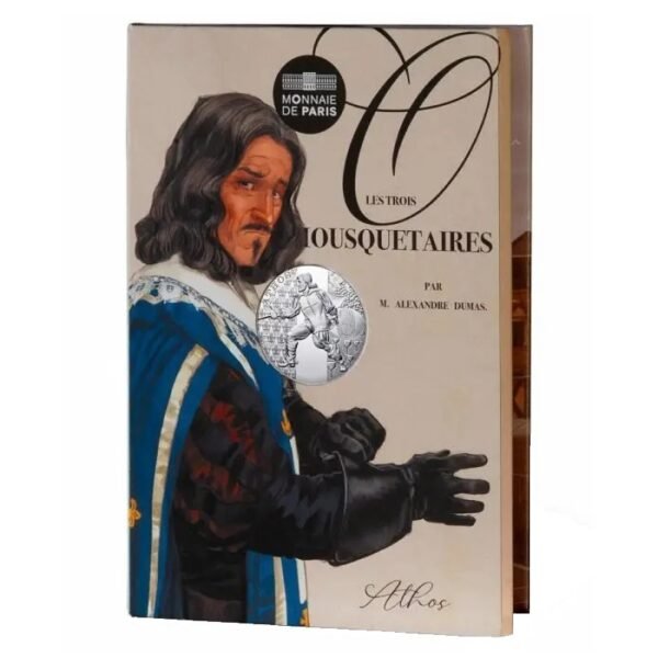 France 2024 10 euro silver Three Musketeers Athos folder