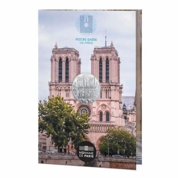 France 2025 10 euro silver coin NotreDame de Paris in folder