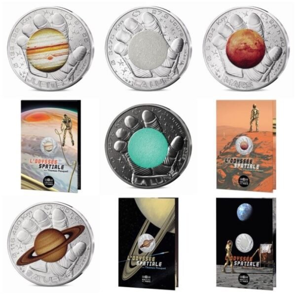 France 2025 10 euro silver Cosmic Odyssey all 4 coins