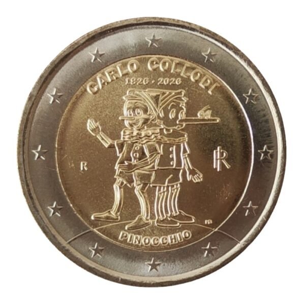 Italy 2 euro 2026 Pinocchio