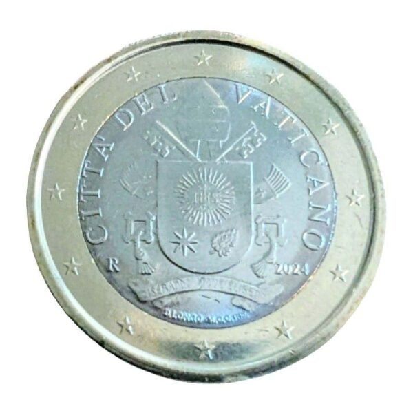 Vatican 2024 1 euro national coin Vatican 2024 1 euro national coin