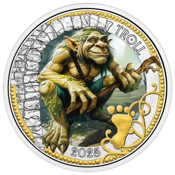Austrija 2025 3 euro coin Troll