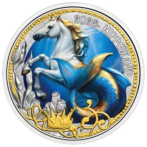 Austrija 2026 3 euro coin Hippokamp