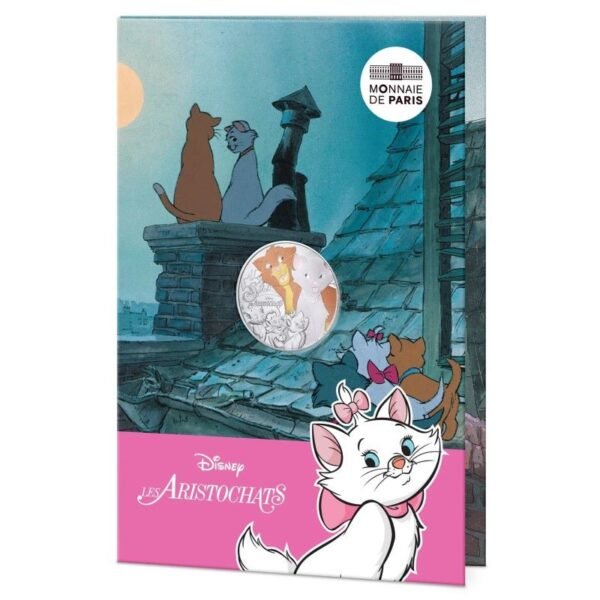 France 2025 10 euro silver coin Aristocats folder