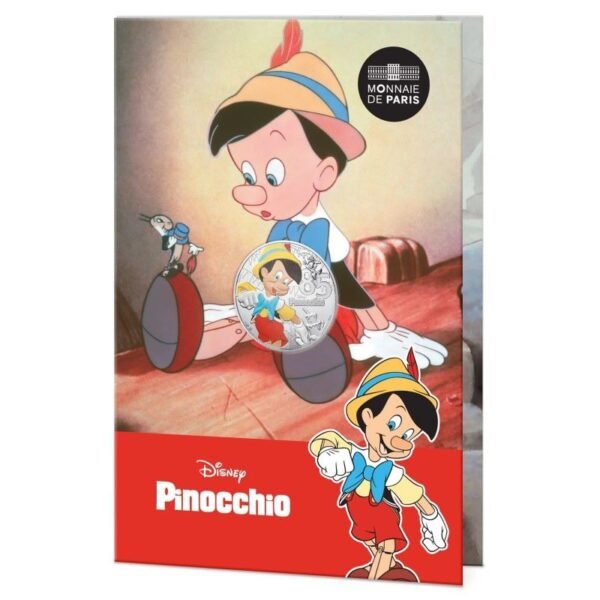 France 2025 10 euro silver coin Pinocchio folder