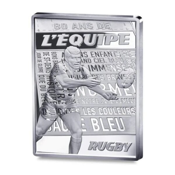France 2026 10 euro silver coin LEquipe-Rugby