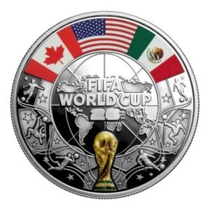 Kazachstan 2026 100 tenge silver coin - FIFA 2026-World football cup