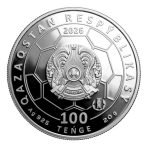 Kazachstan 2026 100 tenge silver coin - FIFA 2026-World football cup