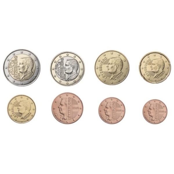 Liuksemburgas 2026 euro coins set UNC Liuksemburgas 2026 euro coins set UNC