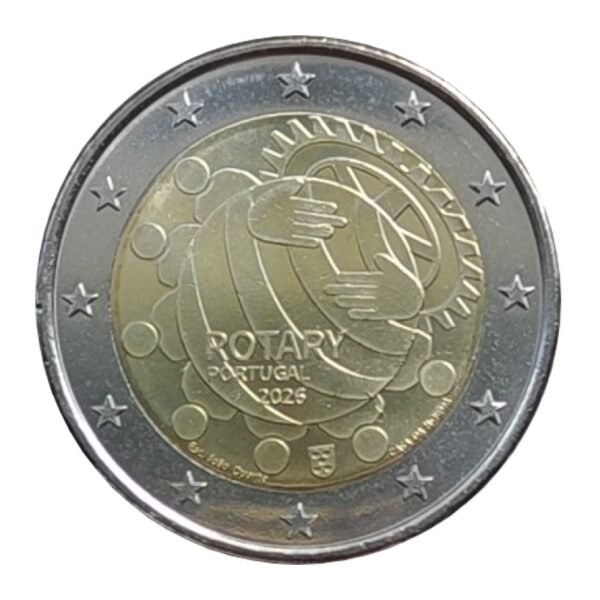 Portugalija 2 euro 2026 Rotary klubui