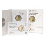 Italy 2 euro coin 2023 Manzoni BU coincard