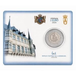 Luxembourg 2 euro coin 2026 Charlemagne Prize BU coincard