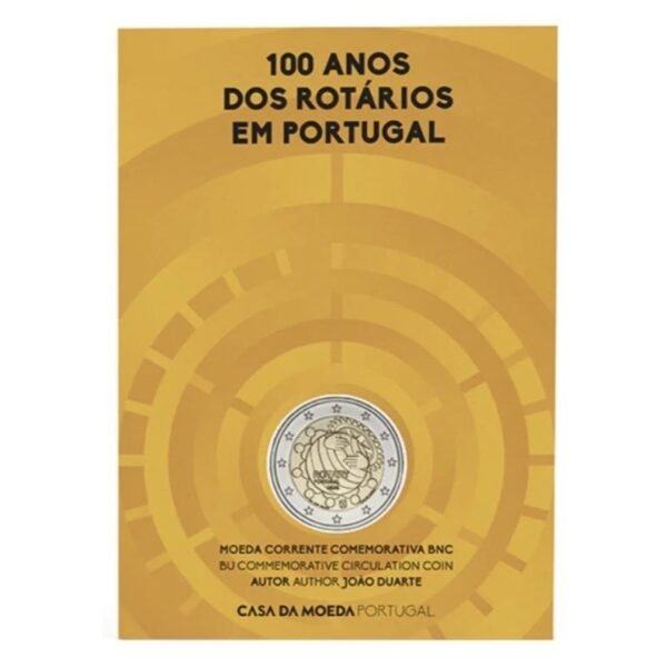 Portugal 2 euro coin 2026 Rotary BU coincard Portugal 2 euro coin 2026 Rotary BU coincard