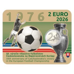 Slovakia 2 euro coin 2026 Football BU coincard