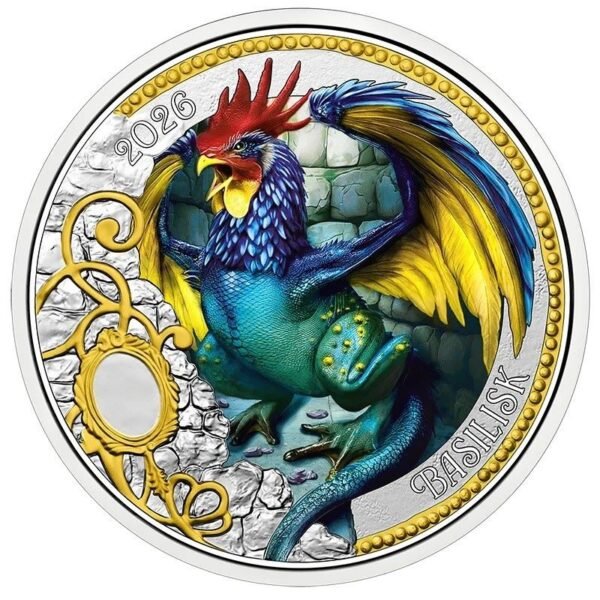 Austria 2026 3 euro coin Basilisk