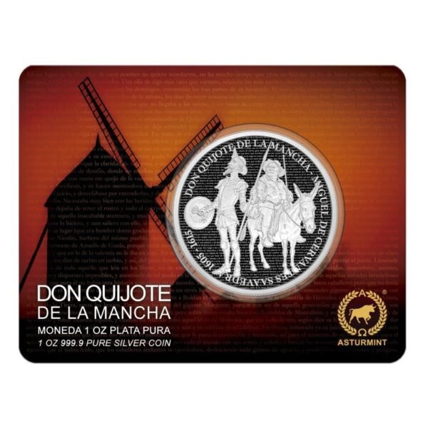Cameroon 2026 1000 francs silver coin Don Kichot in coincard Cameroon 2026 1000 francs silver coin Don Kichot in coincard