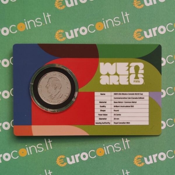 Canada 2026 0.25 dollar FIFA2026 Cup coincard Canada 2026 0.25 dollar FIFA2026 Cup coincard