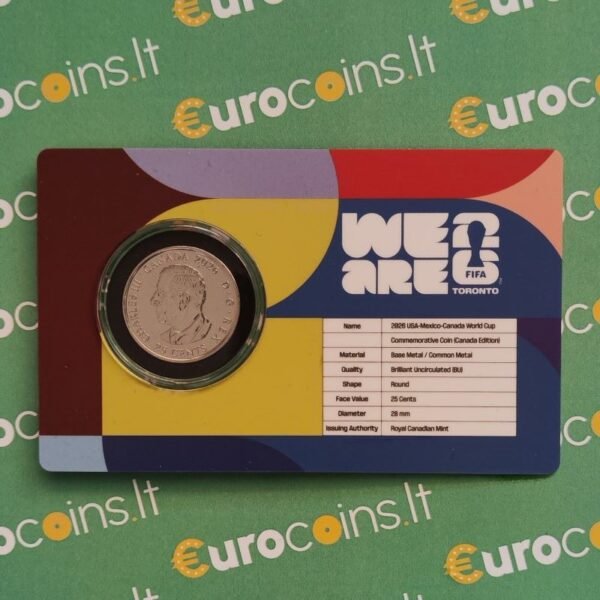 Canada 2026 0.25 dollar FIFA2026 The Match coincard