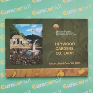 Ireland 2005 BU euro coins set Heywood Gardens in Laois folder