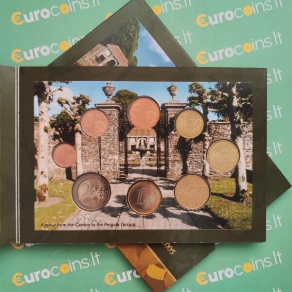 Ireland 2005 BU euro coins set Heywood Gardens in Laois in folder