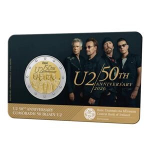 Ireland 2euro coin 2026 U2 BU coincard