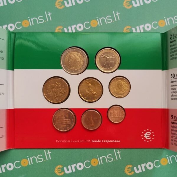 Italy 2002 BU euro coins set IPZ