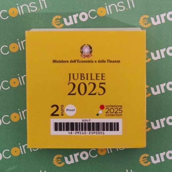 Italy 2 euro coin 2025 Jubilee PROOF box